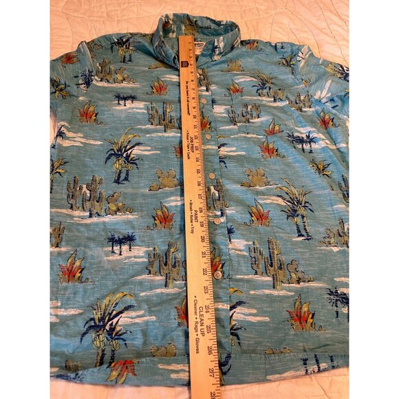 Urban Pipeline Mens L Cactus Desert Scene Short Sleeve Button-Down Shirt coastal - Picture 4 of 10